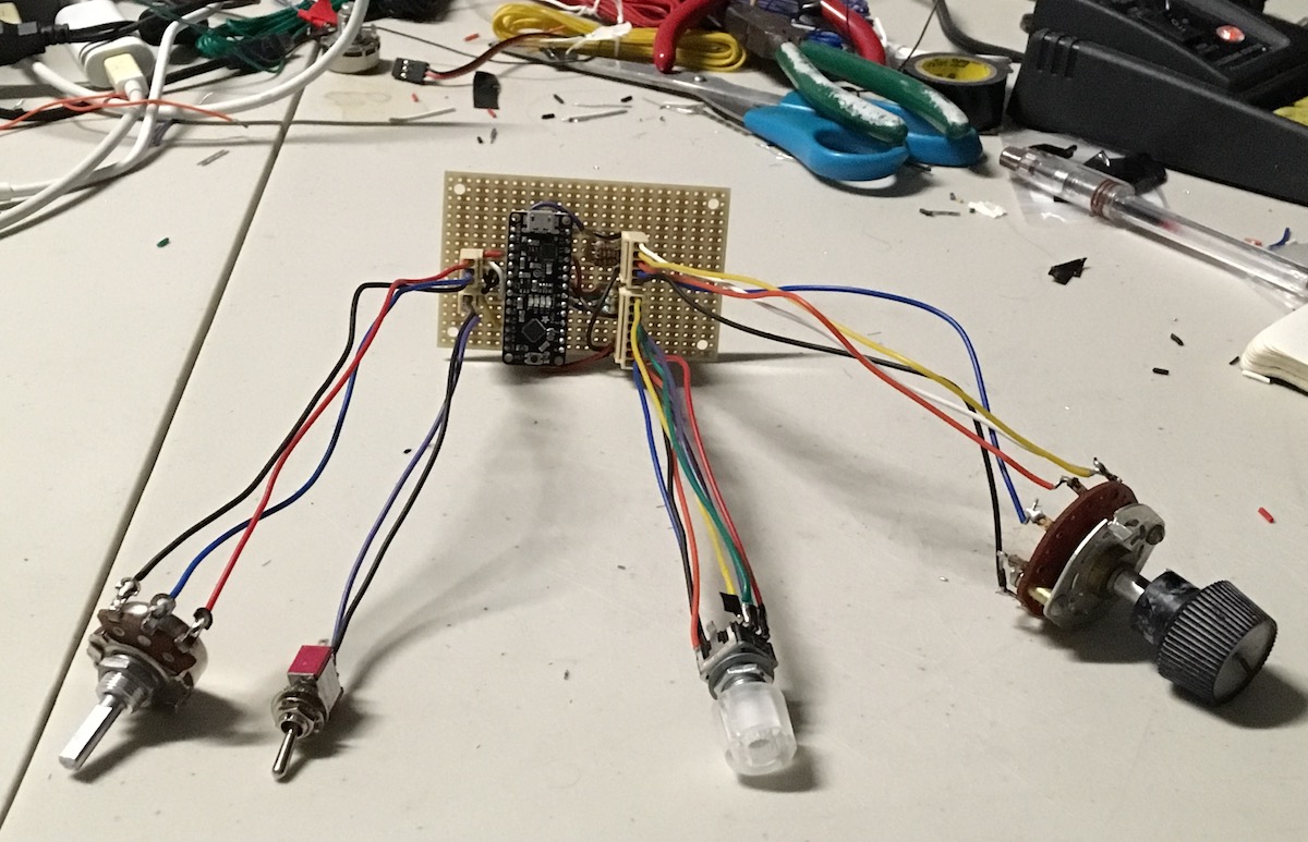 Controls attached to an arduino
